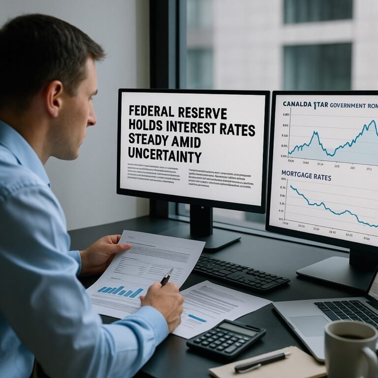 Analyst comparing U.S. Fed news with Canadian bond and mortgage rate charts