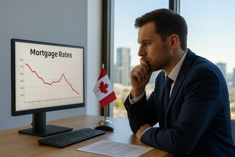 Canadian financial analyst reviewing rising mortgage rates caused by U.S. bond yield surge – July 2025
