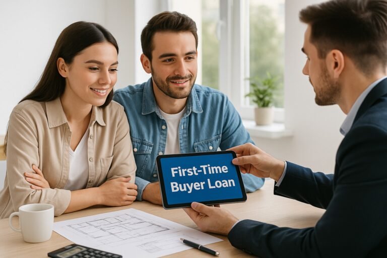 First-time buyers reviewing home loan options with advisor in Canada