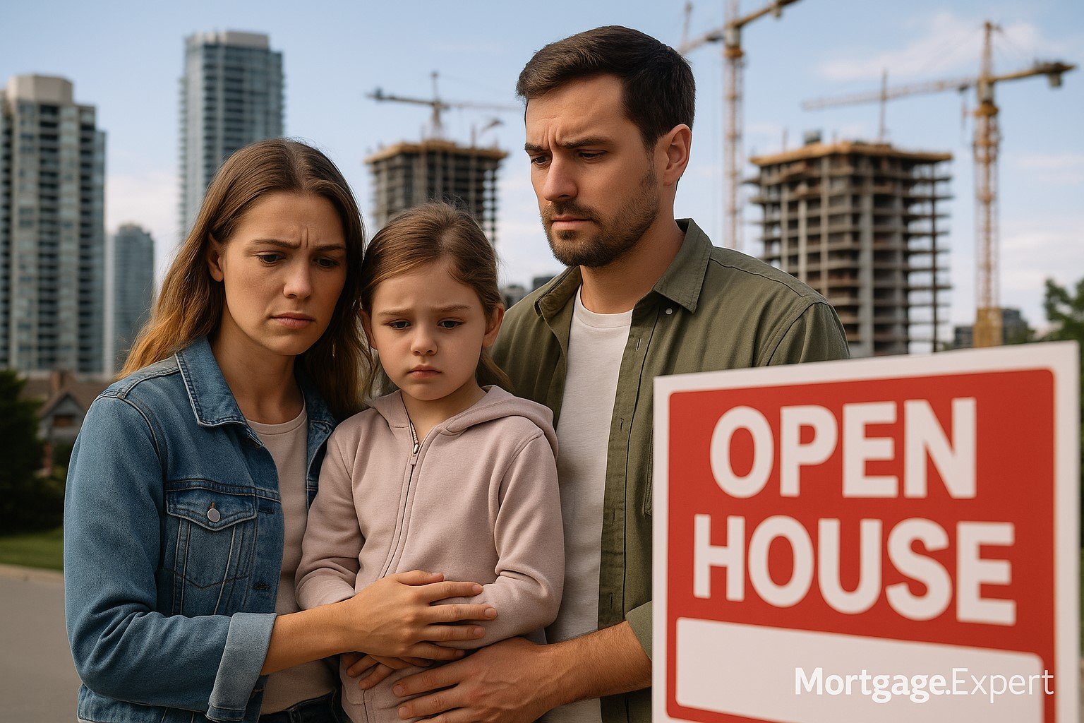 Canadian family faces housing affordability challenge amid rising home prices and shortage of new construction in 2025.
